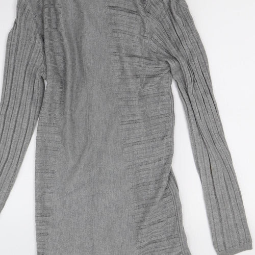 Per Una Womens Grey  Knit Cardigan Jumper Size 12