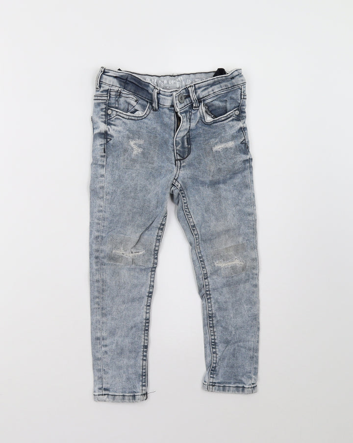 Matalan Girls Blue  Denim Straight Jeans Size 6 Years