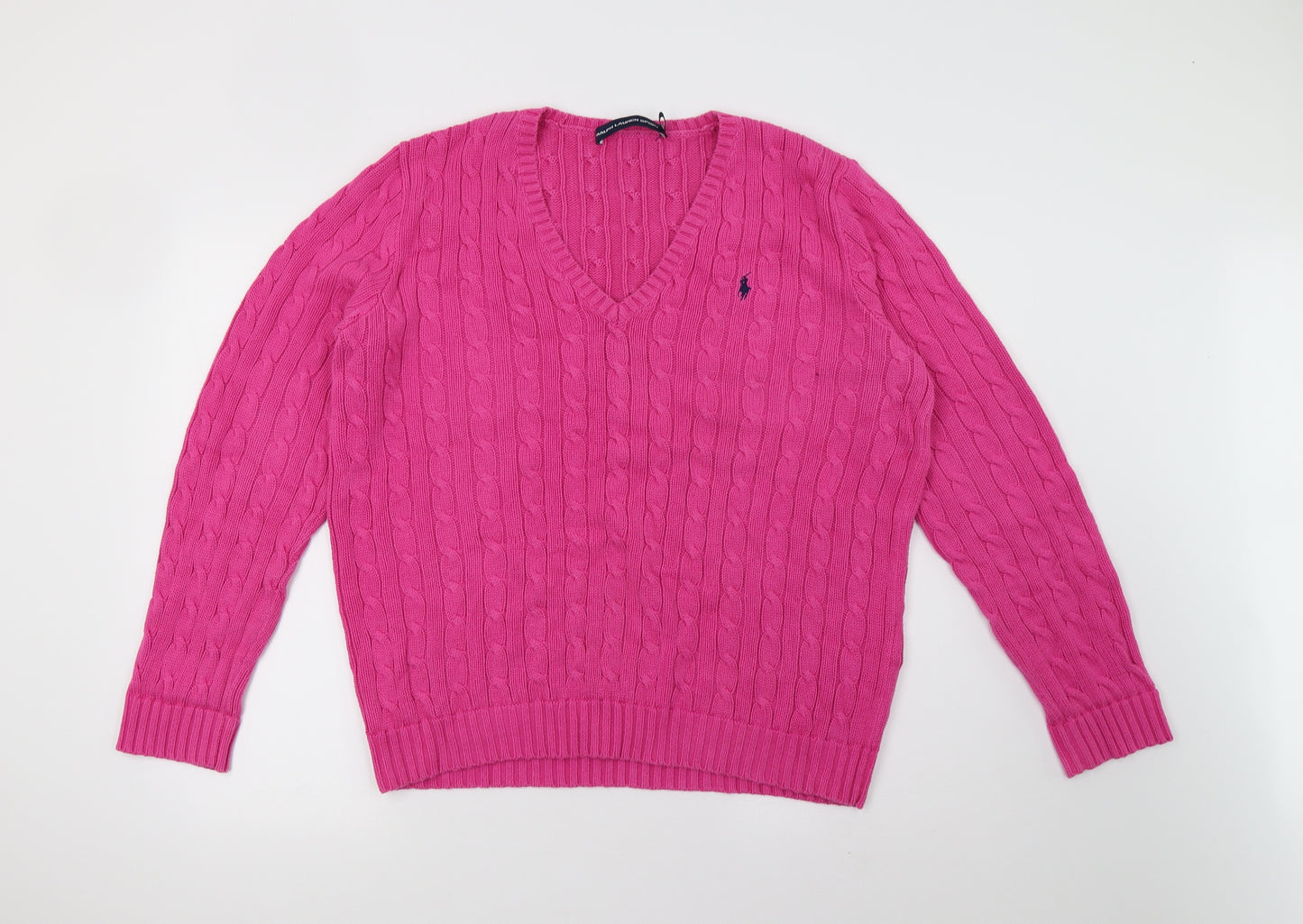 Ralph Lauren Sport Mens Pink  Knit Pullover Jumper Size XL