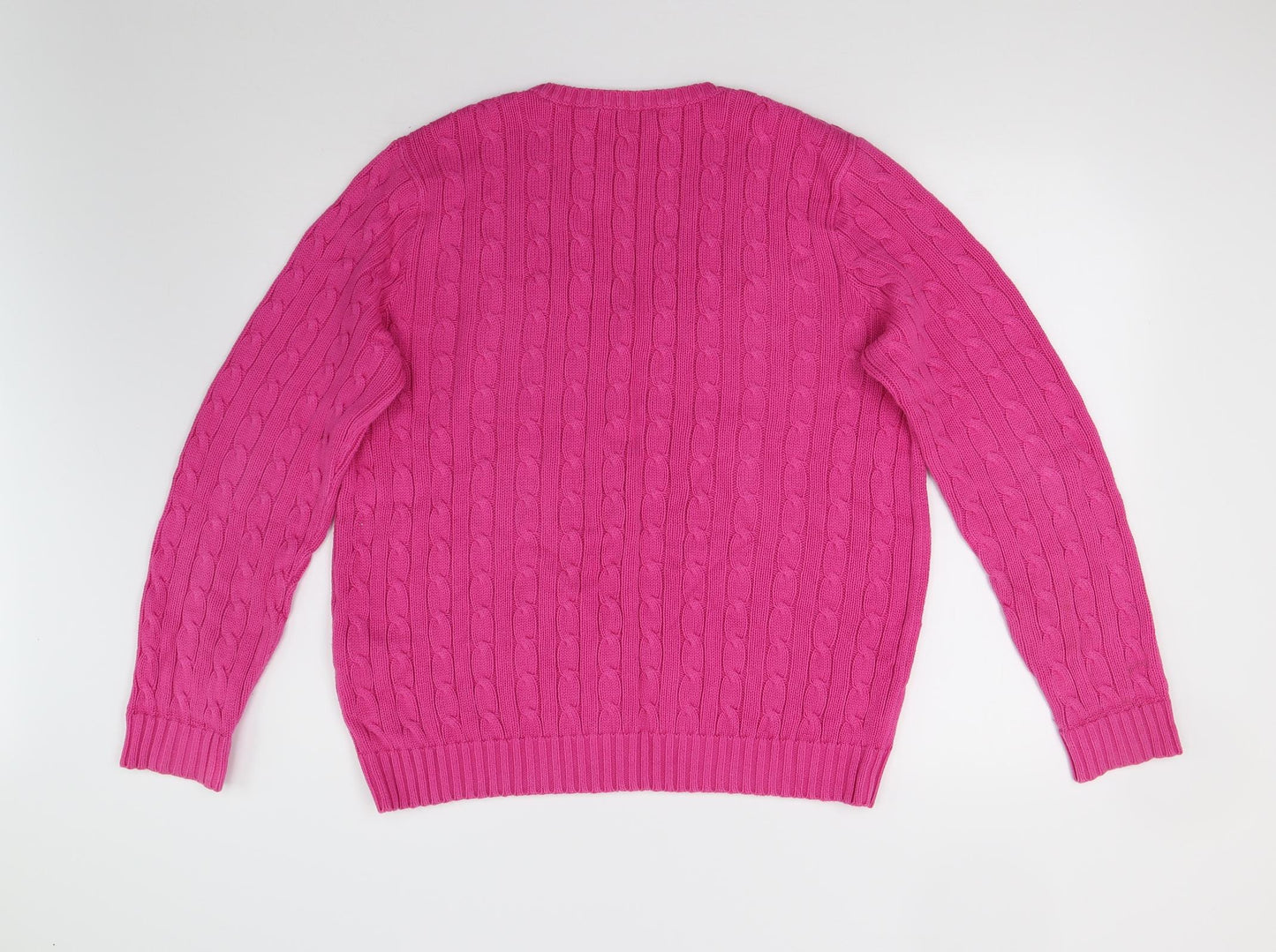 Ralph Lauren Sport Mens Pink  Knit Pullover Jumper Size XL