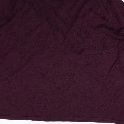 BM Collection Womens Purple  Knit Pullover Jumper Size M