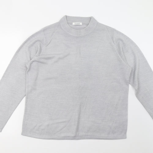 M&S Womens Grey  Knit Pullover Jumper Size 18