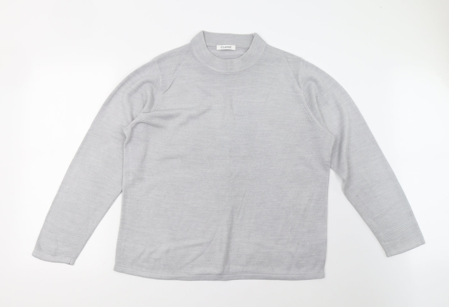 M&S Womens Grey  Knit Pullover Jumper Size 18