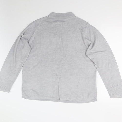 M&S Womens Grey  Knit Pullover Jumper Size 18