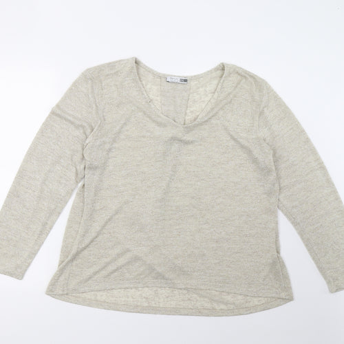 TCO Womens Beige  Knit Pullover Jumper Size 2XL