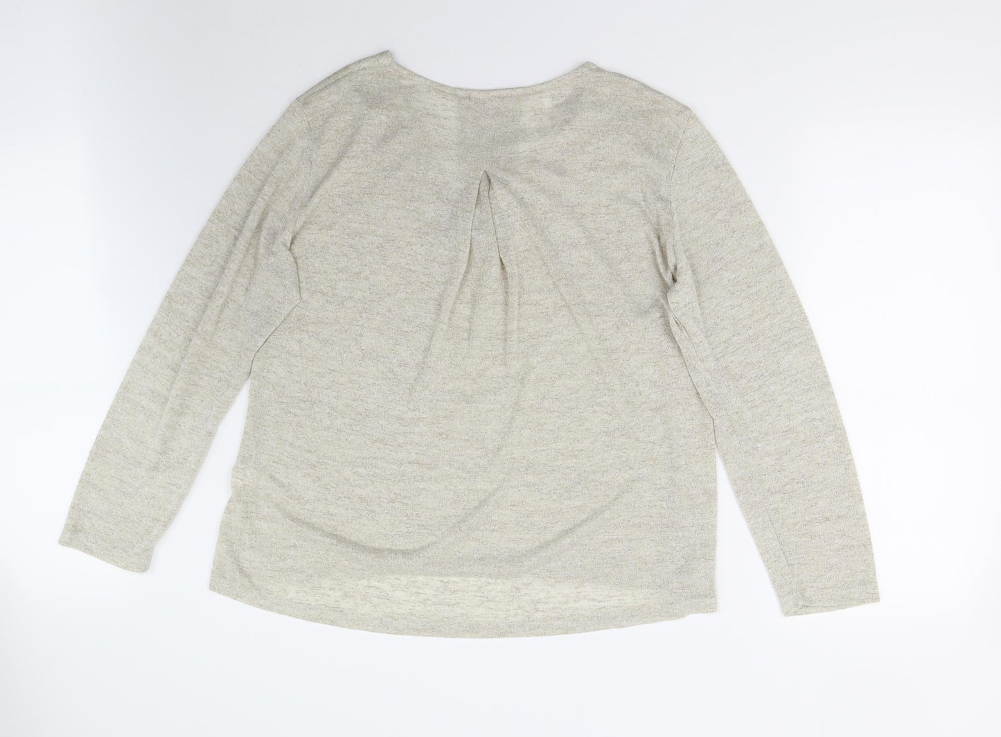 TCO Womens Beige  Knit Pullover Jumper Size 2XL