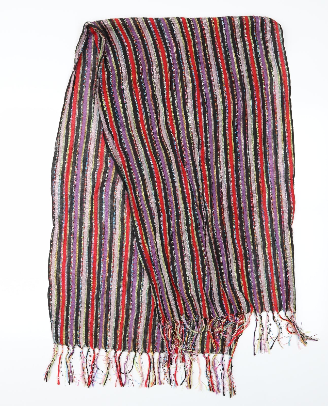 Preworn Womens Multicoloured Striped   Scarf   - Ladies Scarf