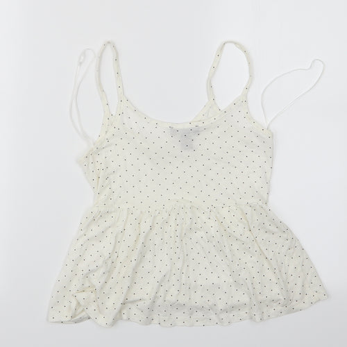 Primark Womens Ivory Polka Dot  Camisole T-Shirt Size 4