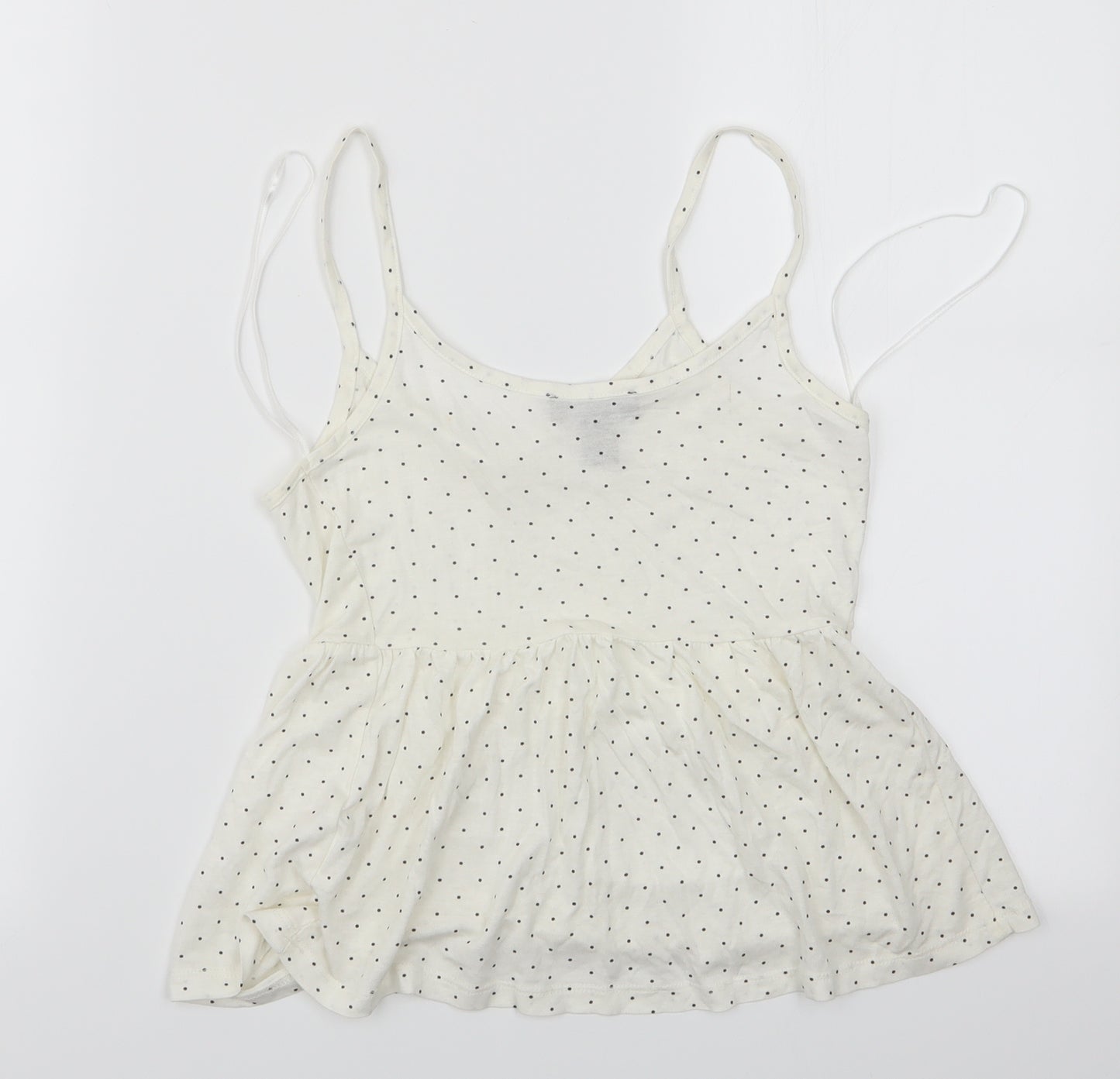 Primark Womens Ivory Polka Dot  Camisole T-Shirt Size 4