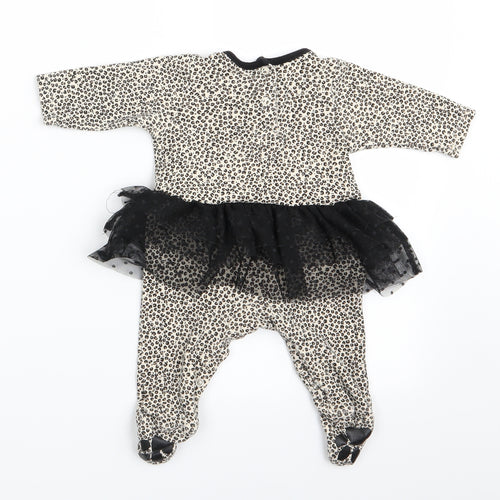 Preworn Girls Multicoloured Animal Print  Catsuit One-Piece   - Cat Face -