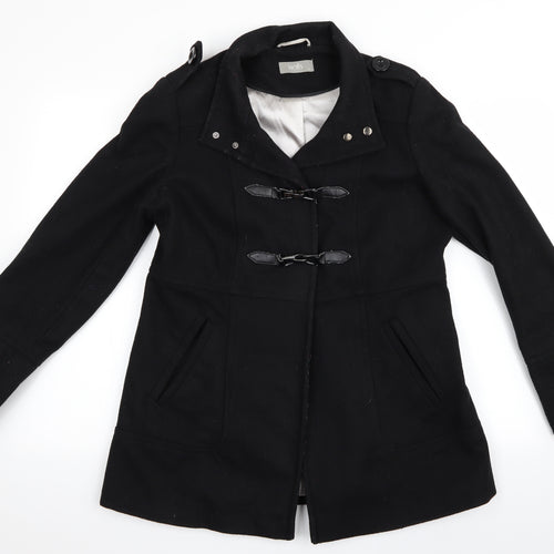 Wallis Womens Black   Overcoat Coat Size 14