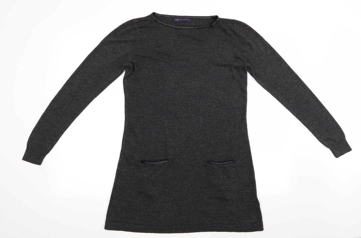 Marks and Spencer Womens Grey   Jumper Dress  Size 14