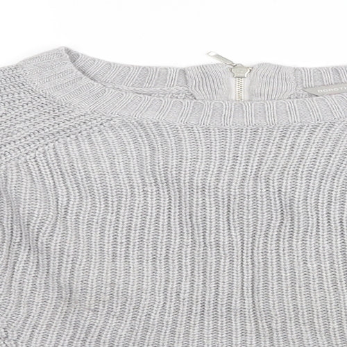 Dorothy Perkins Womens Grey   Pullover Jumper Size 14  - back Zip up