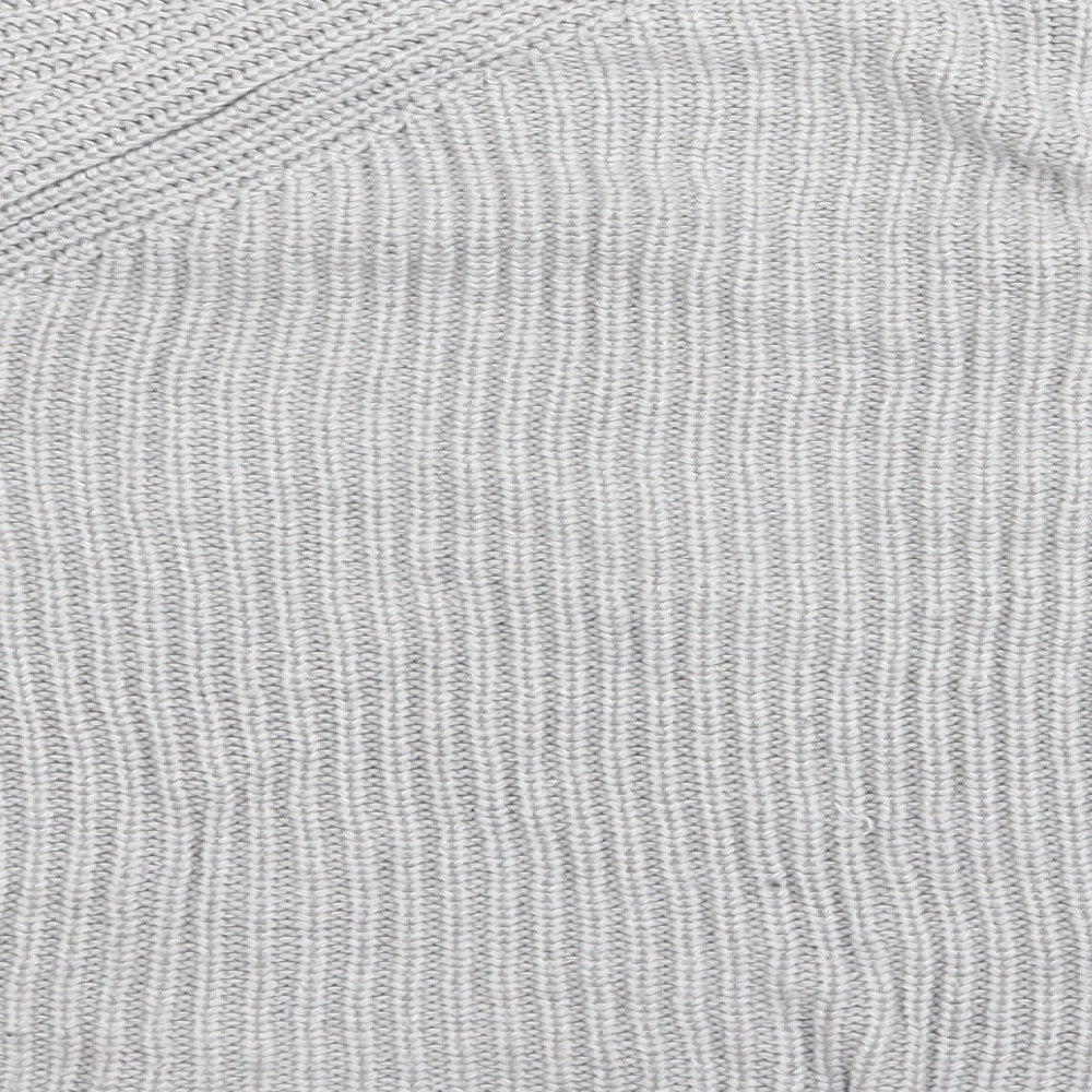 Dorothy Perkins Womens Grey   Pullover Jumper Size 14  - back Zip up