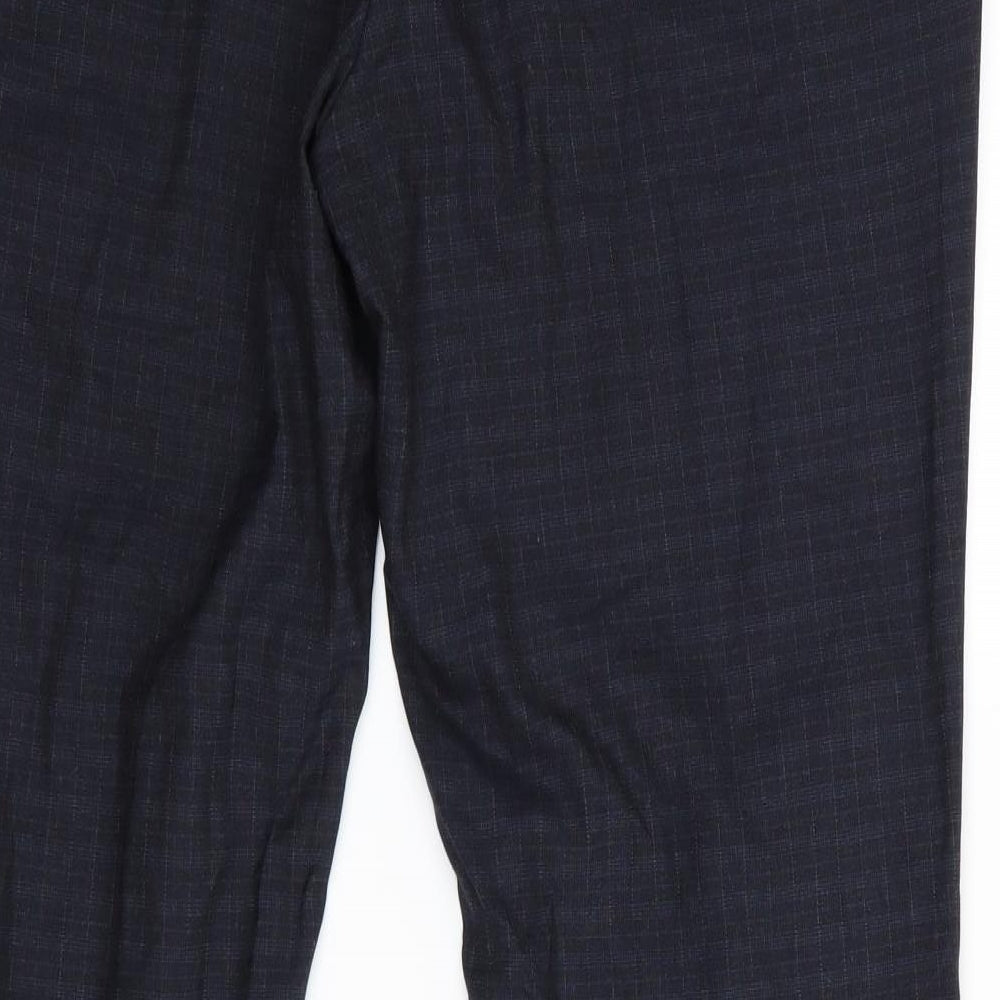 ASOS Mens Blue Check  Trousers  Size 34 in L32 in