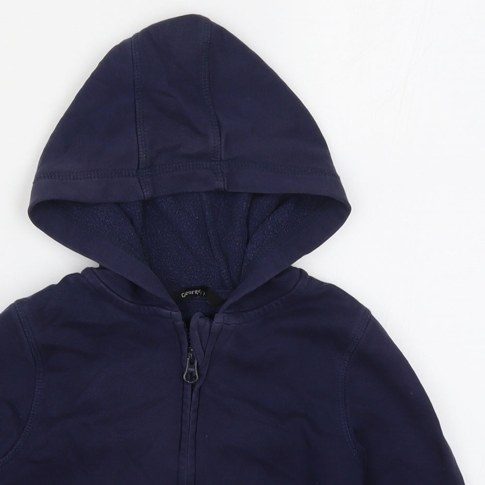 George Boys Blue   Full Zip Hoodie Size 2-3 Years