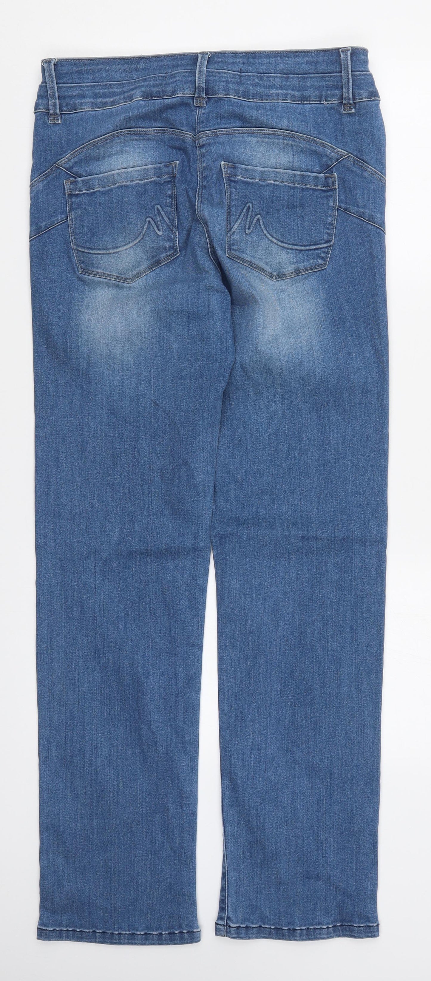 George Womens Blue  Denim Straight Jeans Size 14 L30 in