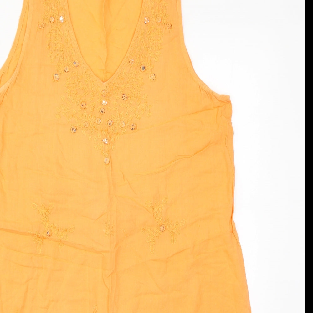 Haun Womens Orange   Basic Tank Size L