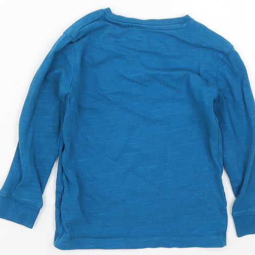 NEXT Boys Blue   Pullover Sweatshirt Size 4 Years  - Skeleton Breakin' Dancing