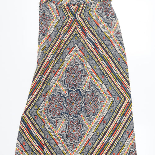 Monsoon Womens Multicoloured Geometric  Maxi  Size 14