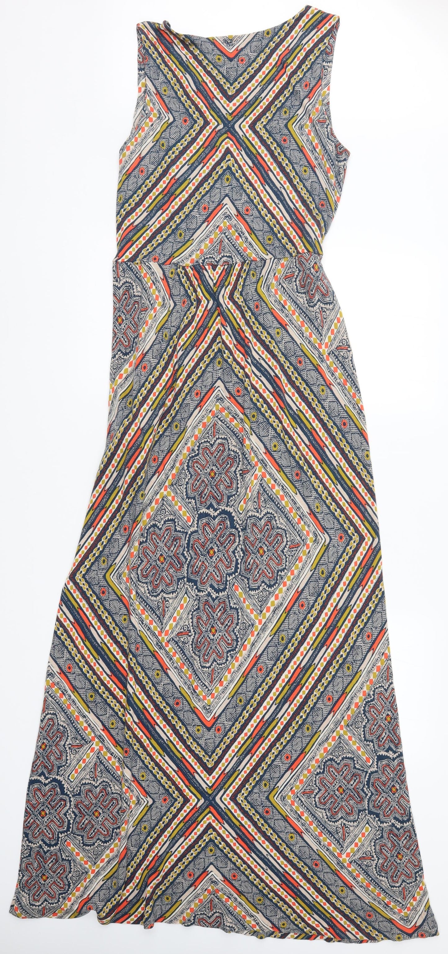 Monsoon Womens Multicoloured Geometric  Maxi  Size 14