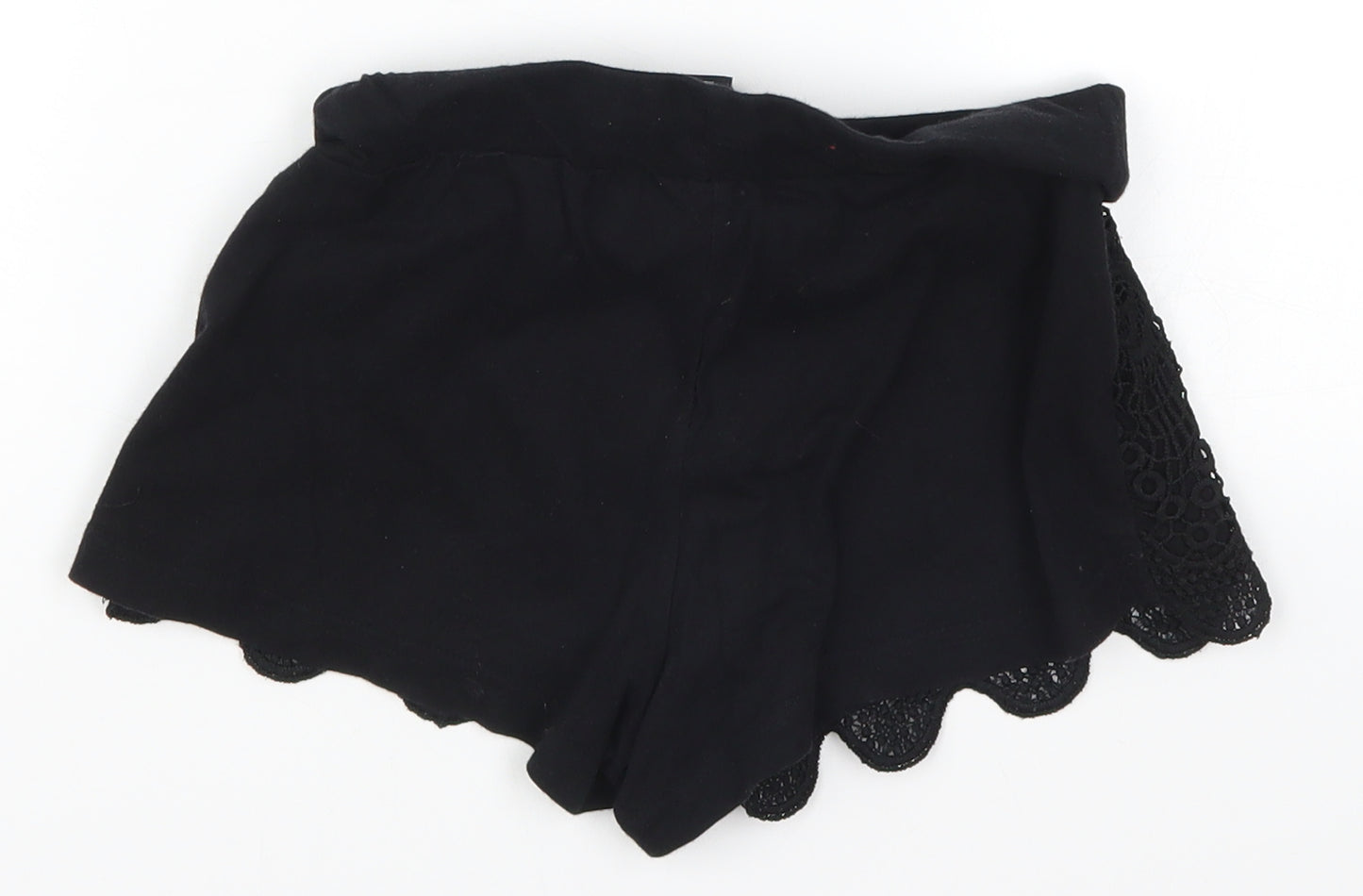 Atmosphere Womens Black  Lace Mom Shorts Size 4