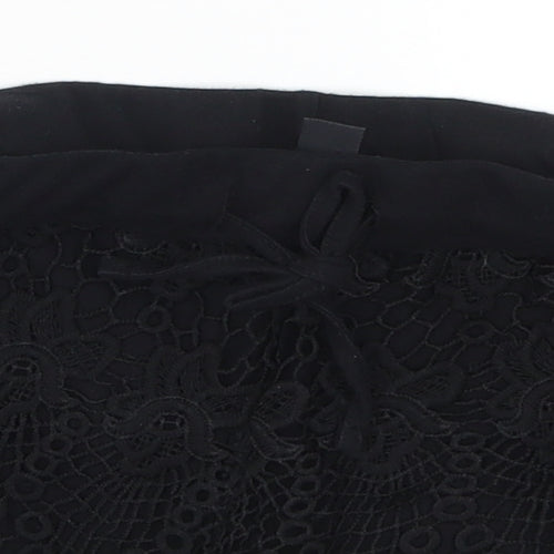 Atmosphere Womens Black  Lace Mom Shorts Size 4