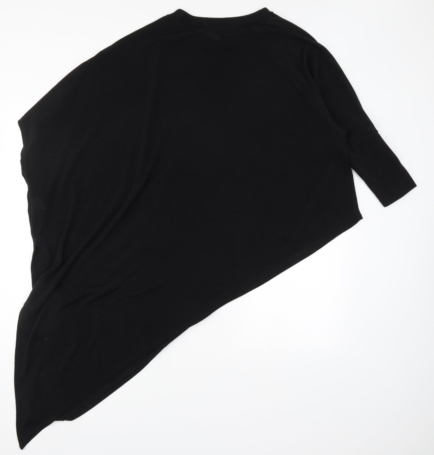 River Island Womens Black  Knit Pullover Jumper Size 16  - Assymetric