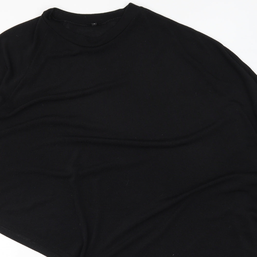 River Island Womens Black  Knit Pullover Jumper Size 16  - Assymetric