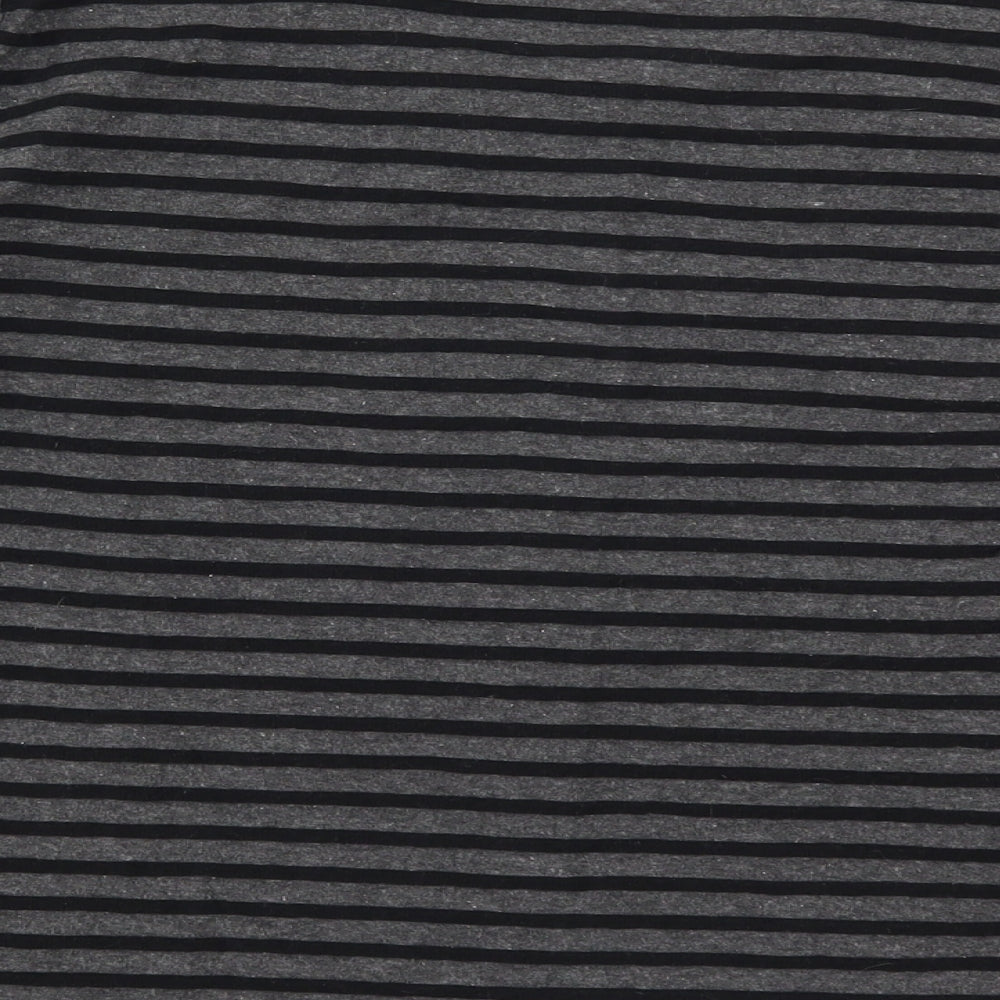 Tata Womens Grey Striped  Basic T-Shirt Size 16