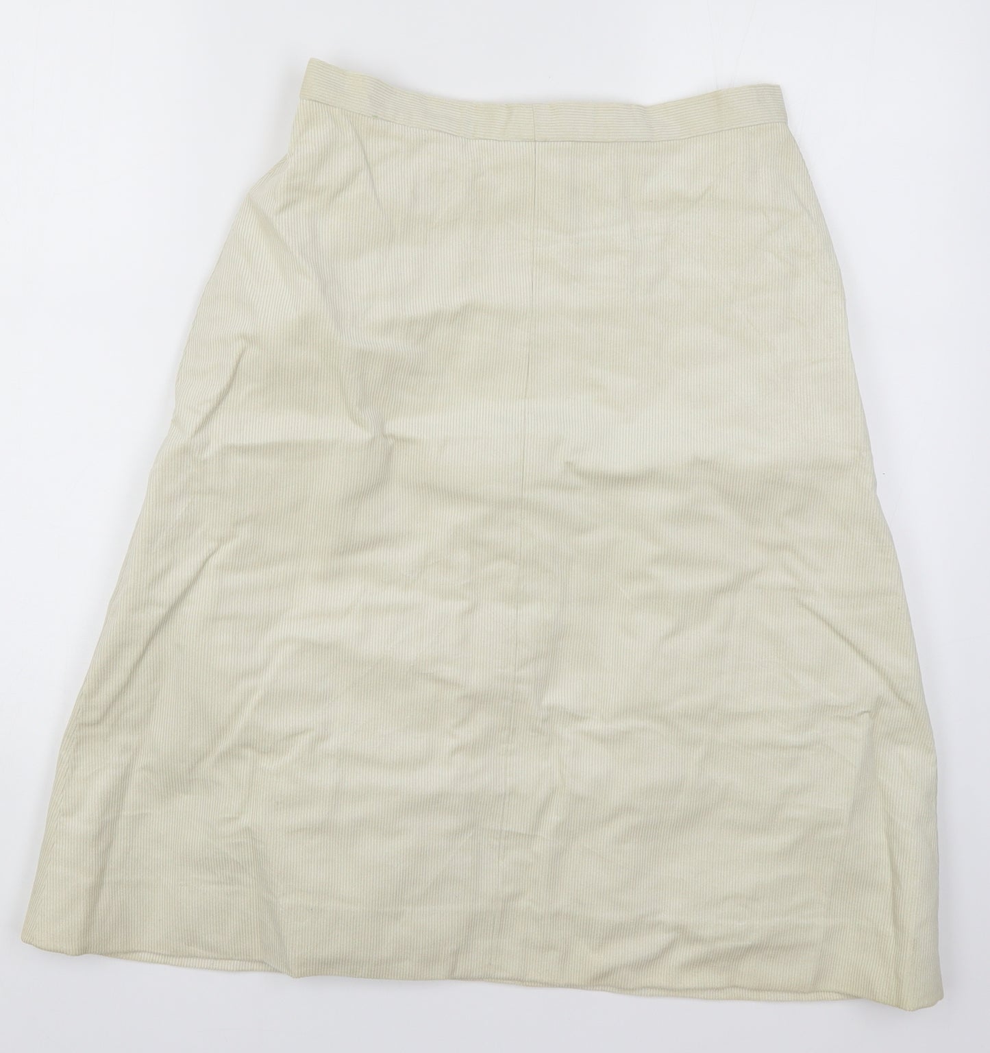 Preworn Womens Beige  Corduroy A-Line Skirt Size 28 in