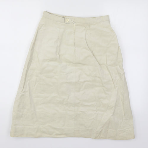 Preworn Womens Beige  Corduroy A-Line Skirt Size 28 in