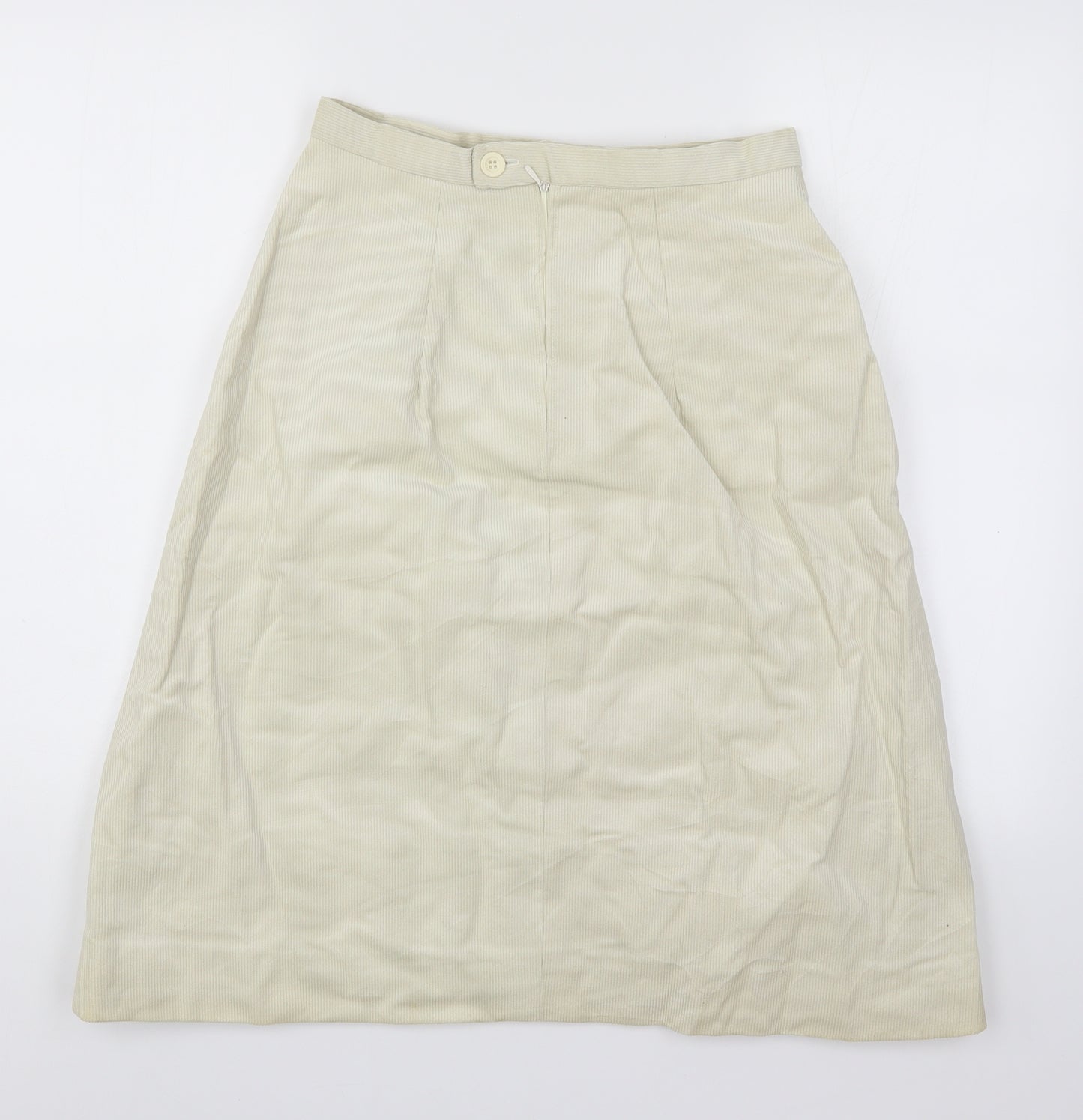 Preworn Womens Beige  Corduroy A-Line Skirt Size 28 in
