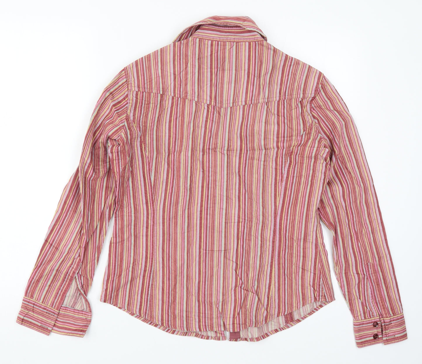 NEXT Womens Pink Striped  Basic Button-Up Size 14