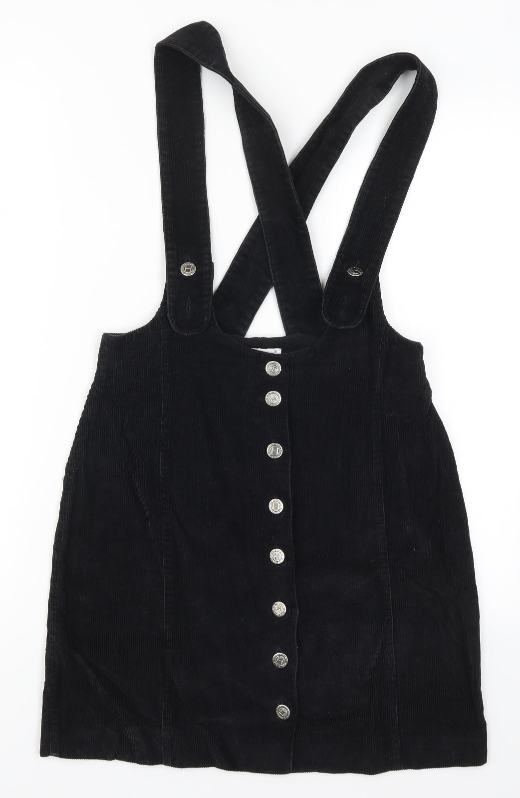 Hennes Collection Womens Black  Corduroy Straight & Pencil Skirt Size 10  - Suspenders