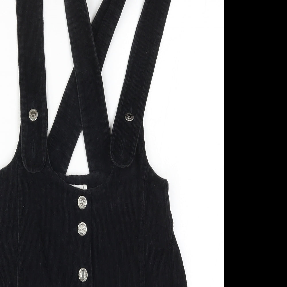 Hennes Collection Womens Black  Corduroy Straight & Pencil Skirt Size 10  - Suspenders
