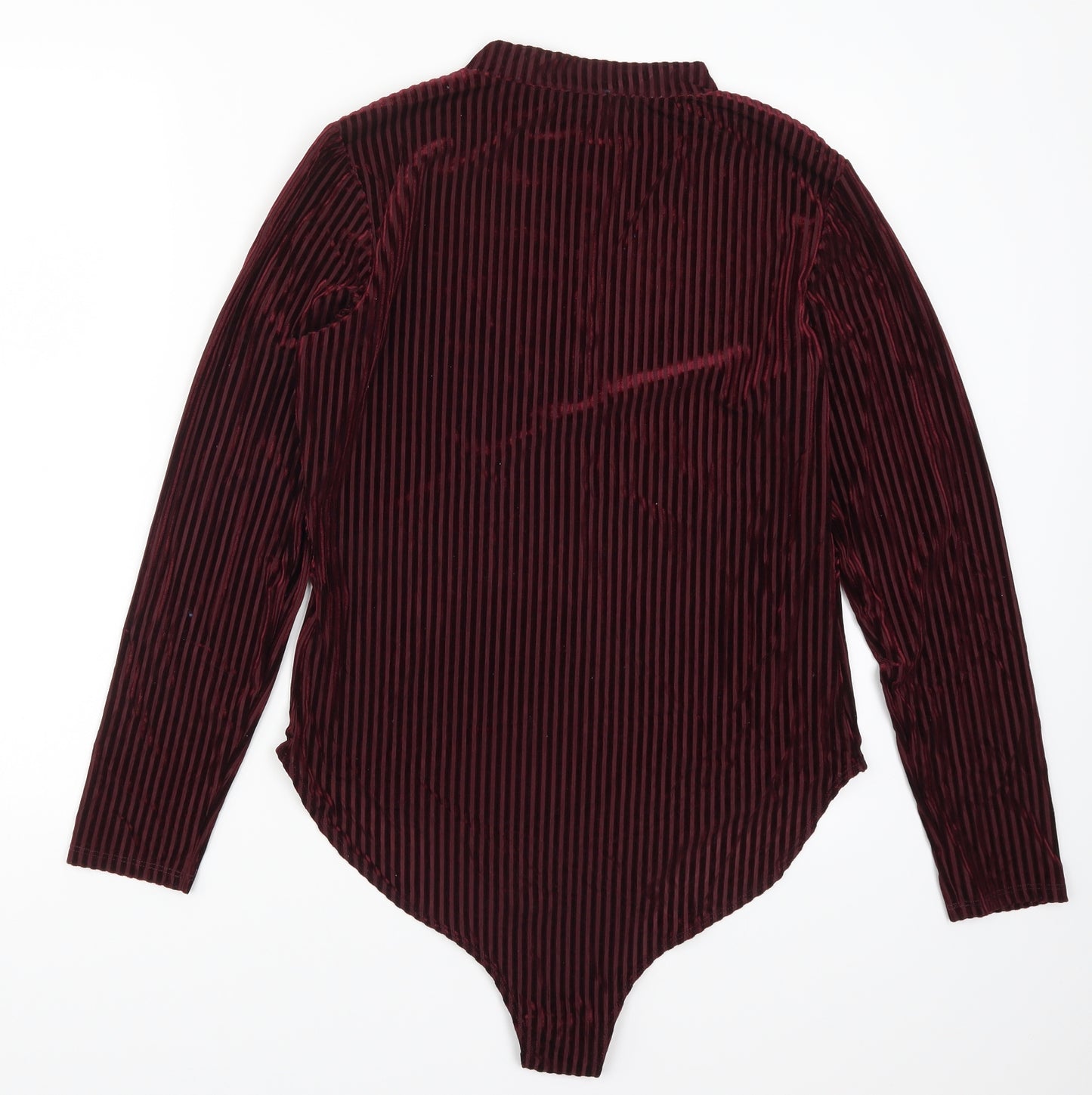 Primark Womens Red Striped  Bodysuit One-Piece Size 14