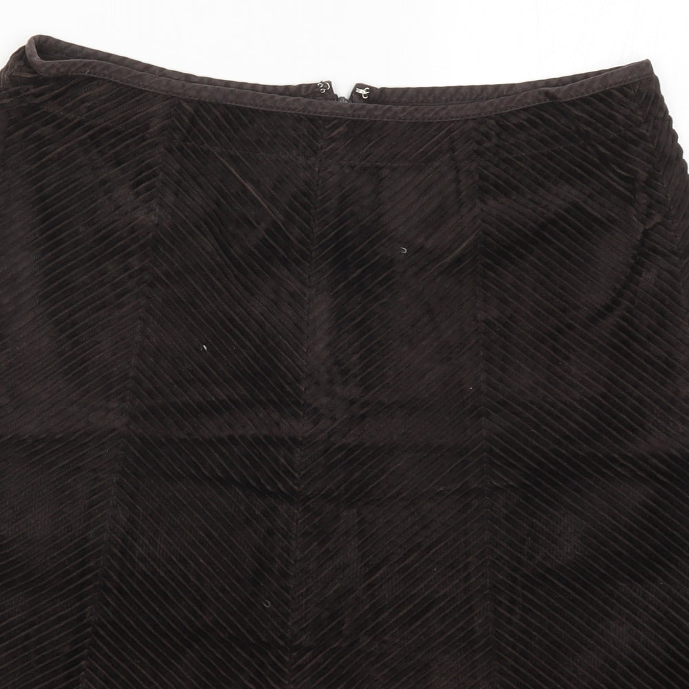 DKNY Womens Brown  Corduroy A-Line Skirt Size 29 in