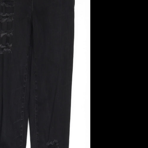 NEXT Womens Black  Denim Skinny Jeans Size 10 L28 in