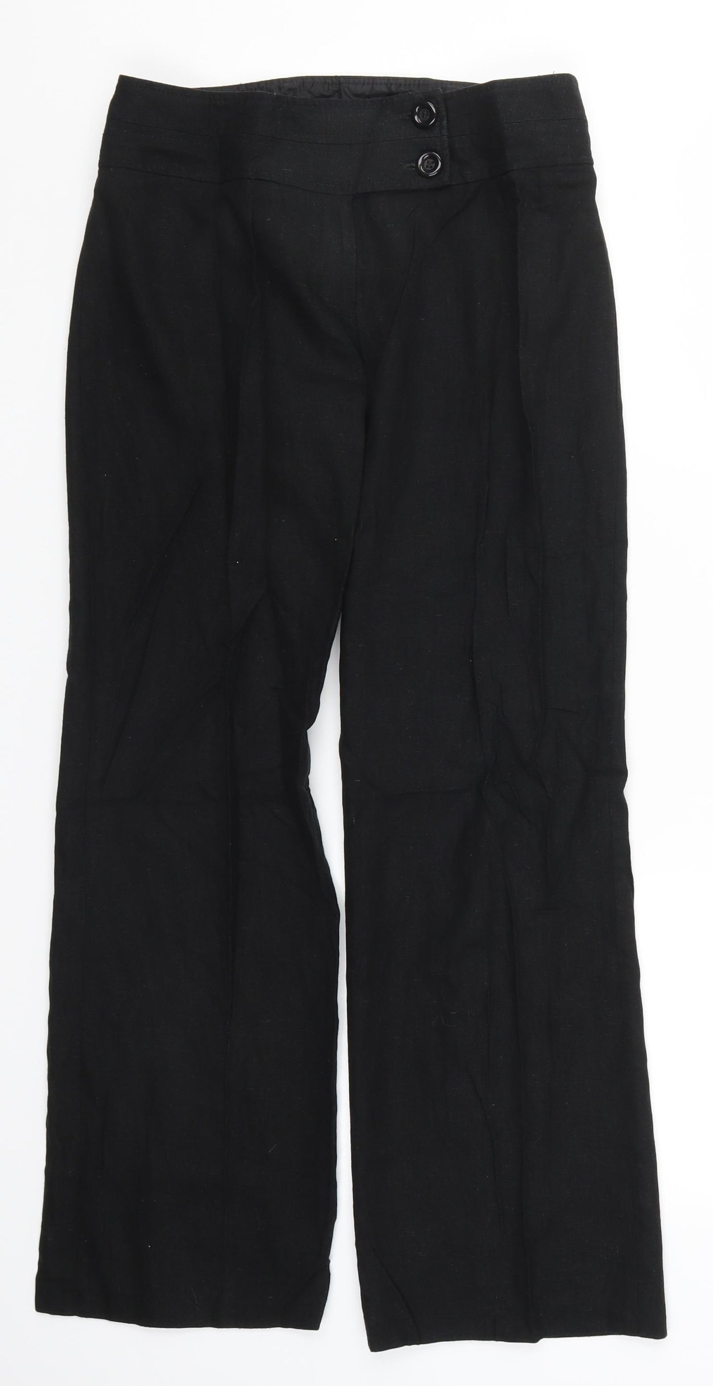 Debenhams Womens Black   Trousers  Size 8 L27 in