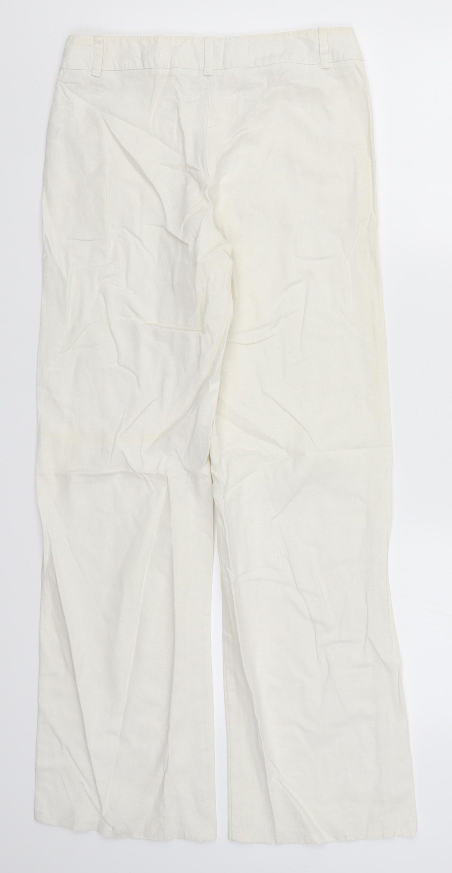 F&F Womens White   Trousers  Size 6 L28 in