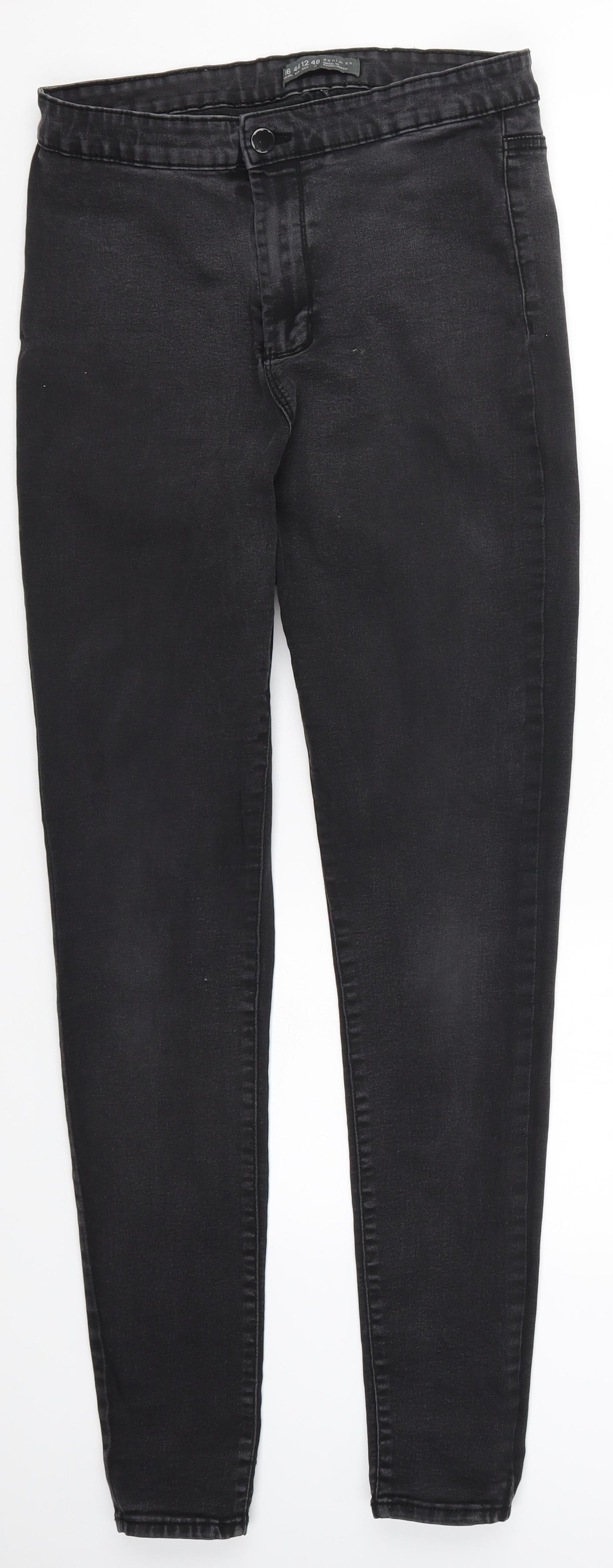 Denim Co Womens Grey  Denim Skinny Jeans Size 16 L29.5 in