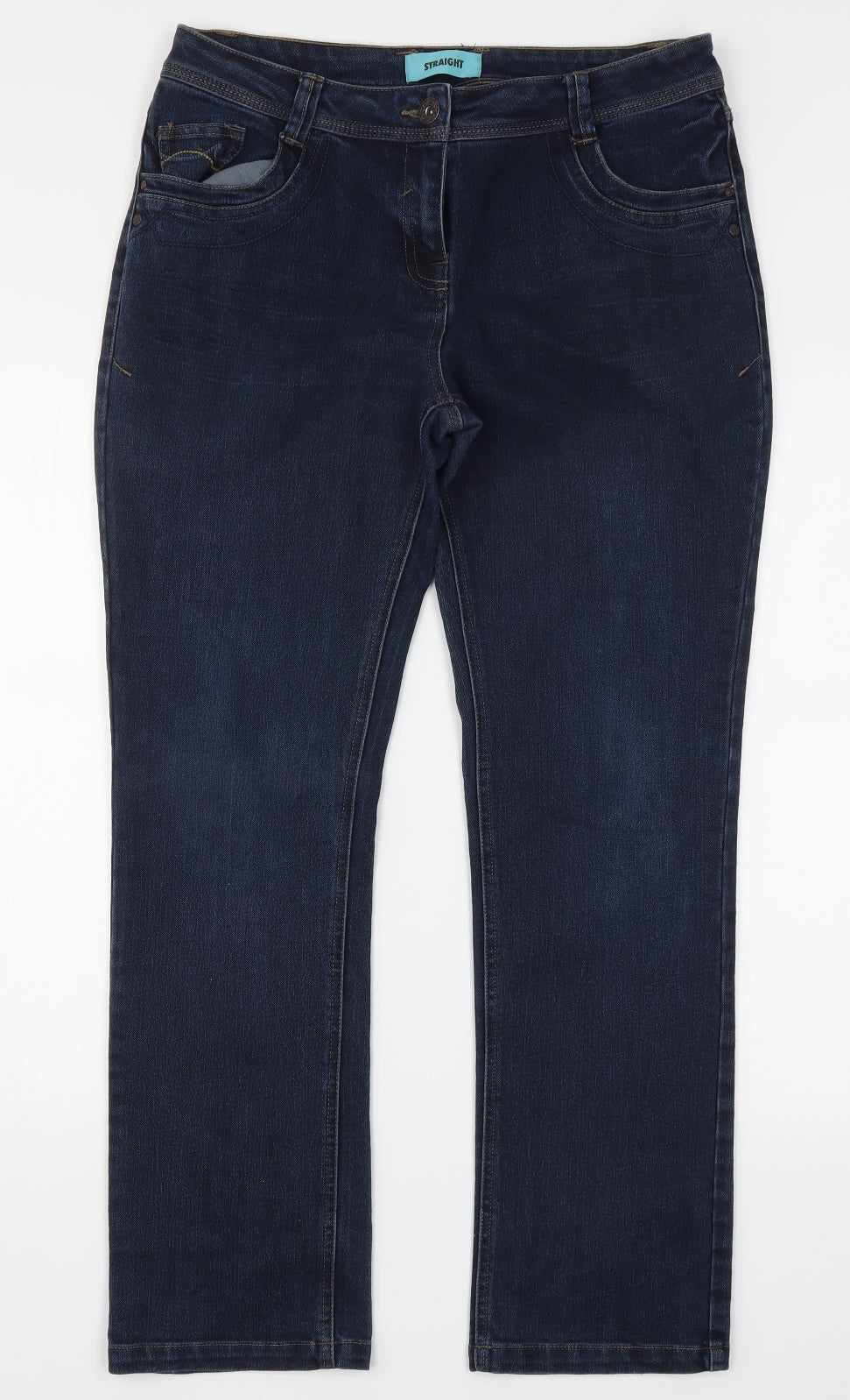 George Womens Blue  Denim Straight Jeans Size 12 L28.5 in