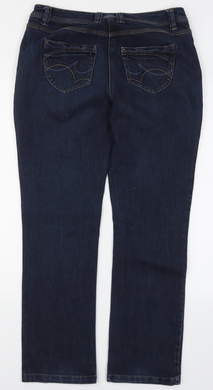 George Womens Blue  Denim Straight Jeans Size 12 L28.5 in