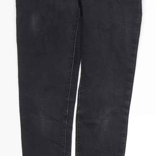 MNG Womens Black  Denim Skinny Jeans Size 4 L26 in - Distressed Hem