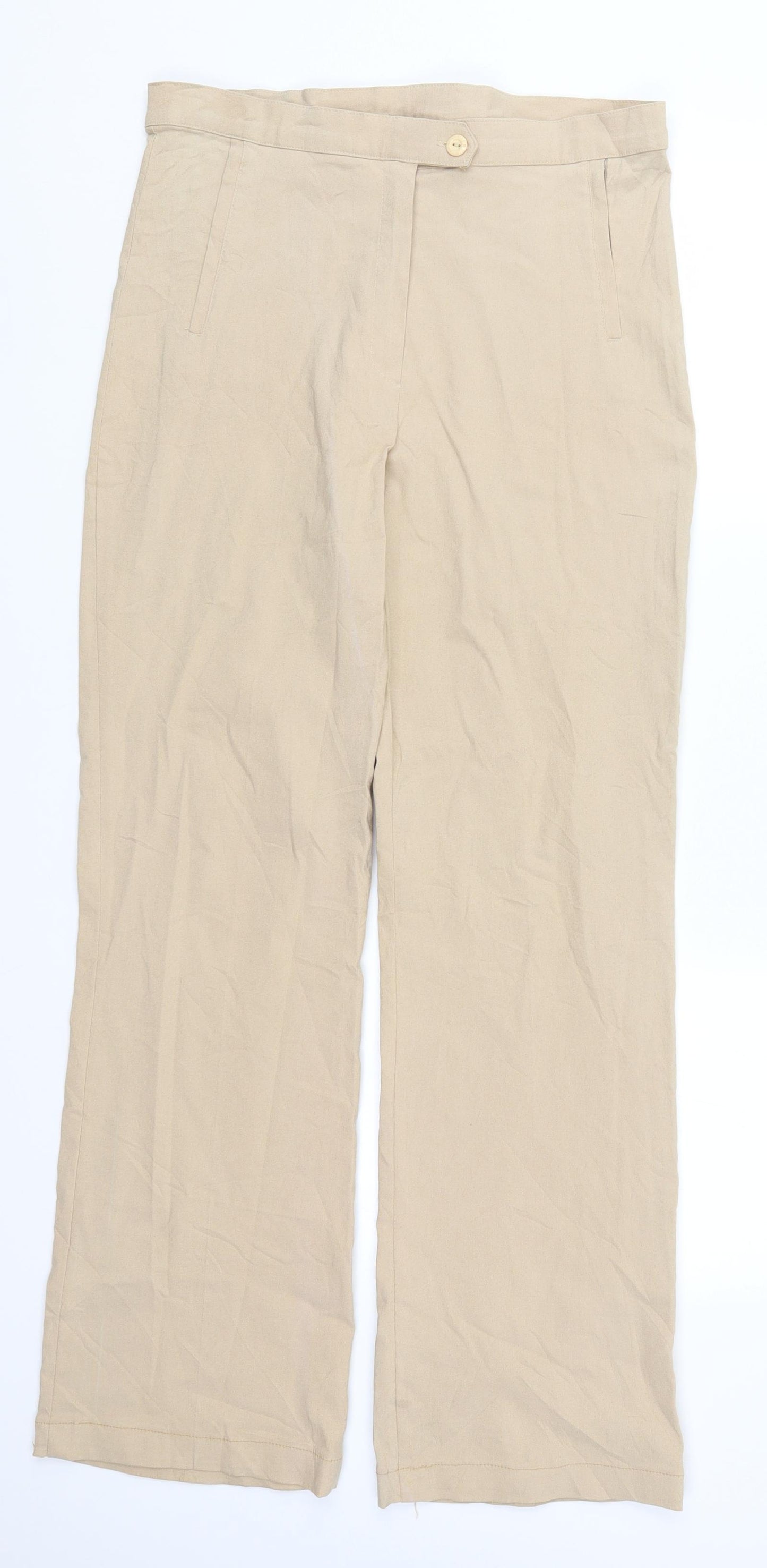 Kirtay Womens Beige   Trousers  Size 12 L28.5 in