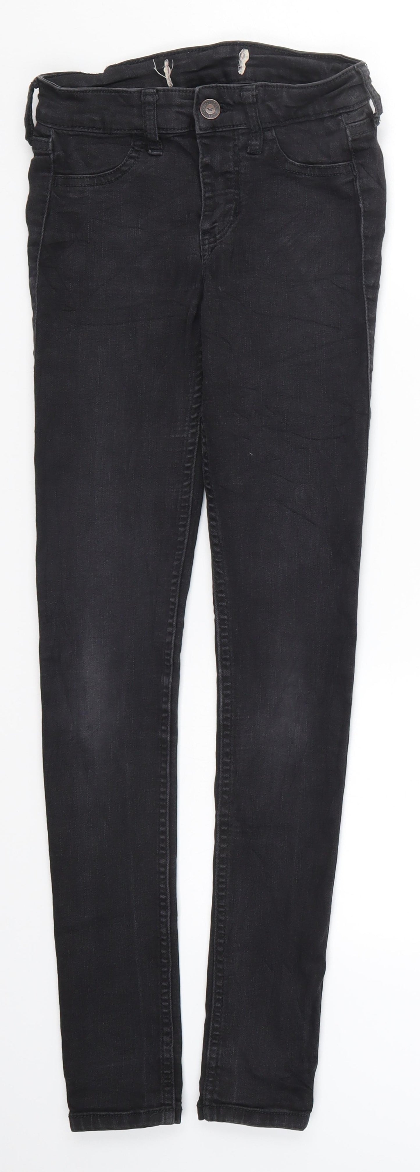 Hollister Womens Black  Denim Skinny Jeans Size 24 in L29 in