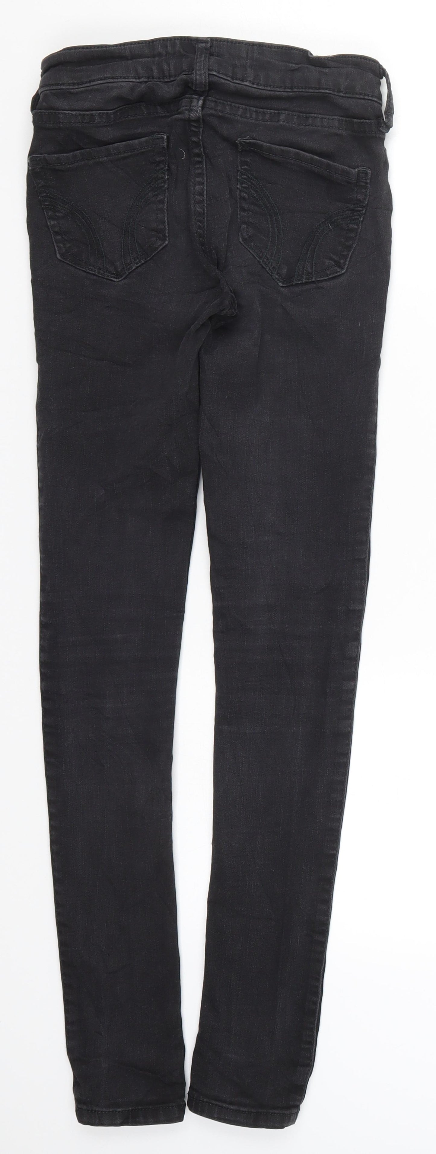 Hollister Womens Black  Denim Skinny Jeans Size 24 in L29 in