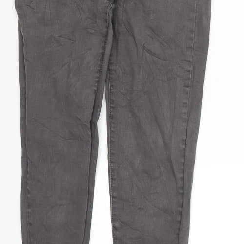 Elegants Deluxe Womens Grey  Denim Skinny Jeans Size 8 L25 in