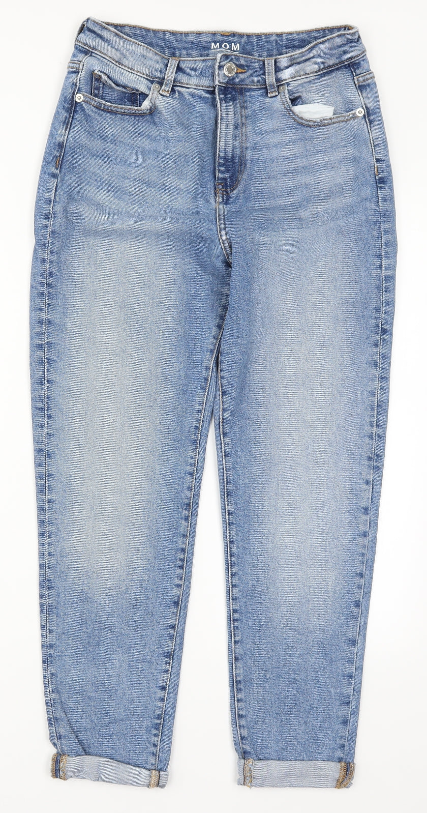 Marks and Spencer Womens Blue  Denim Mom Jeans Size 27 in L27 in